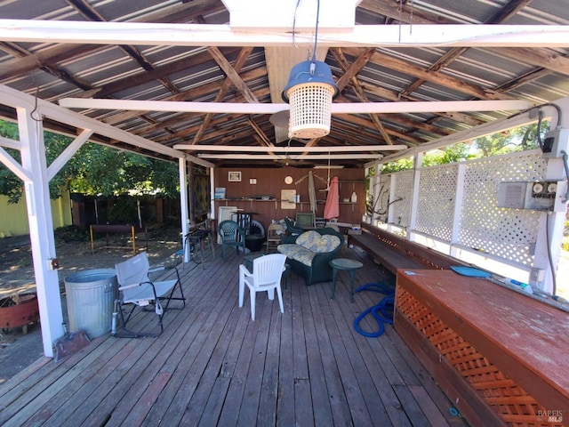 view of wooden terrace