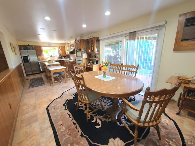 view of dining area