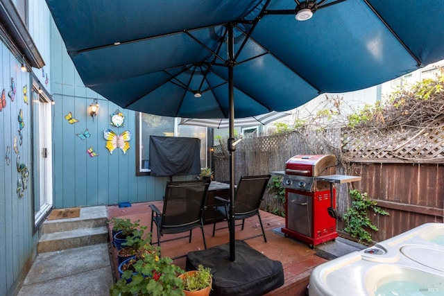 view of patio / terrace with grilling area