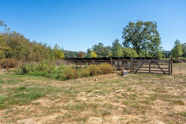 view of yard featuring a rural view