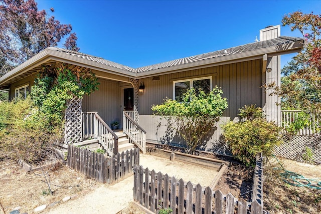 view of front of home