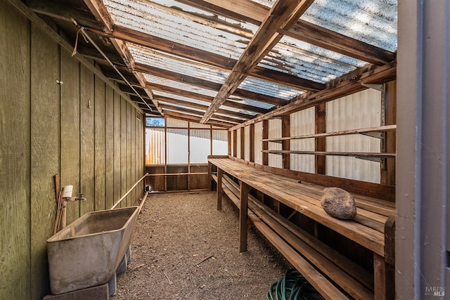 interior space with lofted ceiling