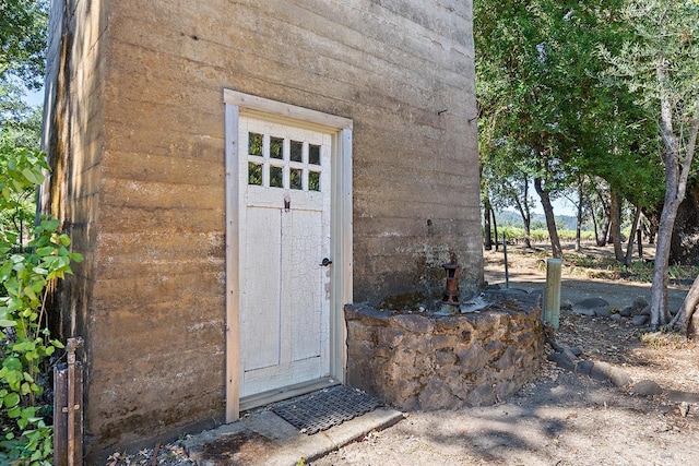 view of exterior entry