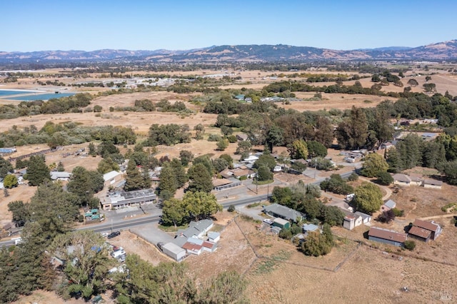 bird's eye view with a mountain view