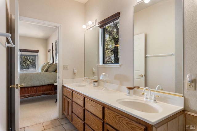 bathroom featuring vanity and tile patterned floors