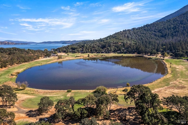 property view of water with a mountain view