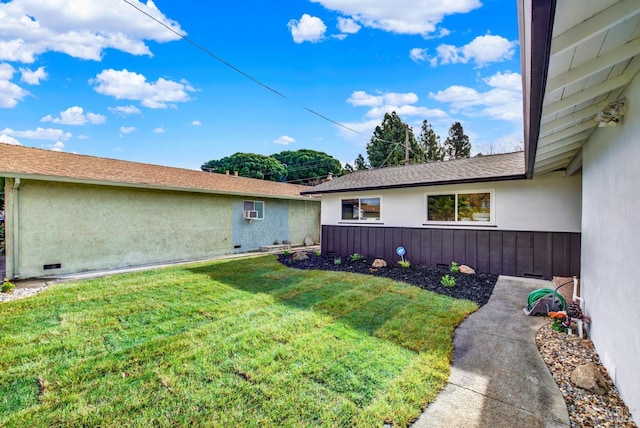 exterior space featuring a yard