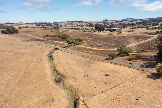 bird's eye view featuring a rural view