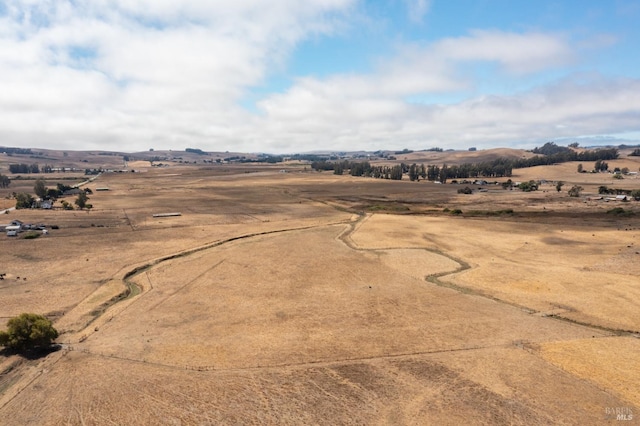 aerial view featuring a rural view