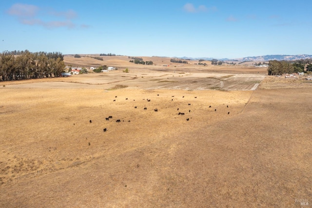 aerial view featuring a rural view