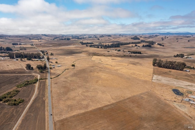 aerial view with a rural view