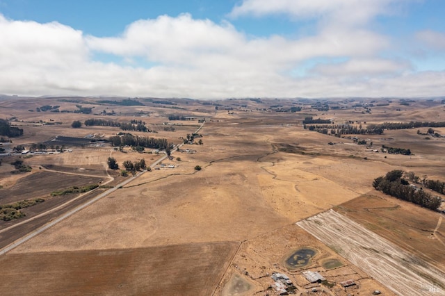 aerial view with a rural view