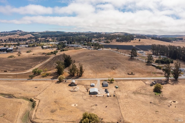 drone / aerial view featuring a rural view