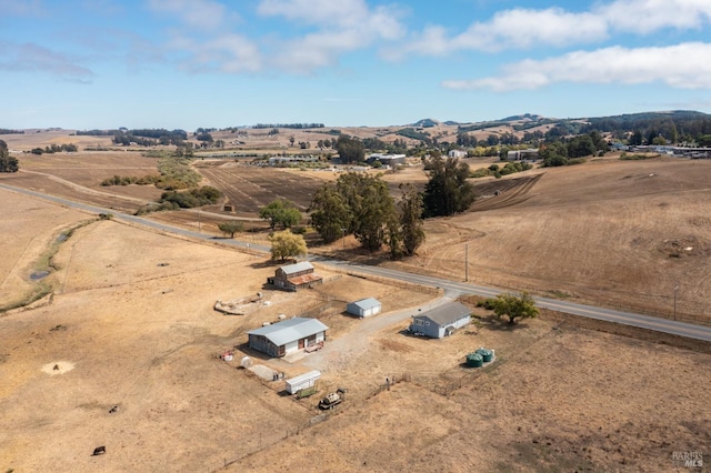 drone / aerial view featuring a rural view