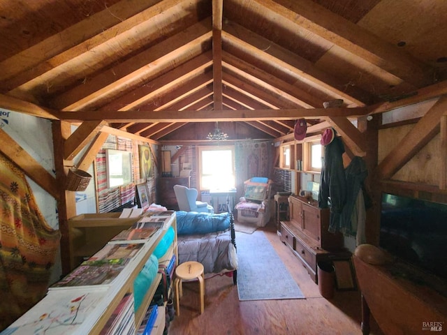 view of attic