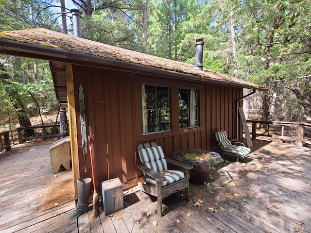 view of wooden terrace