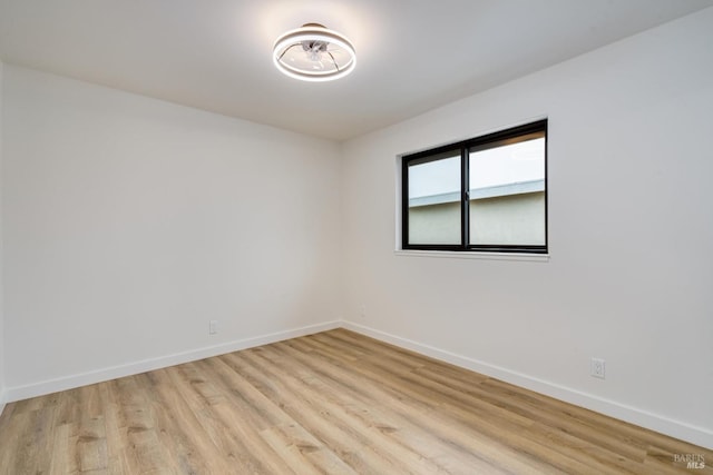 empty room featuring light hardwood / wood-style flooring