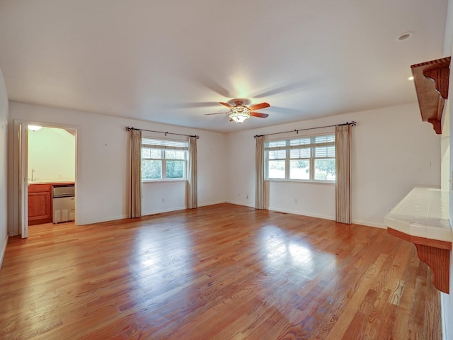 10951 River Rd, Courtland, CA 95615 - unfurnished room with ceiling fan and light wood-type flooring