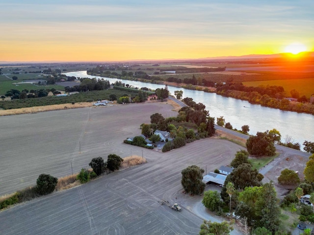 10951 River Rd, Courtland, CA 95615 - aerial view at dusk with a water view