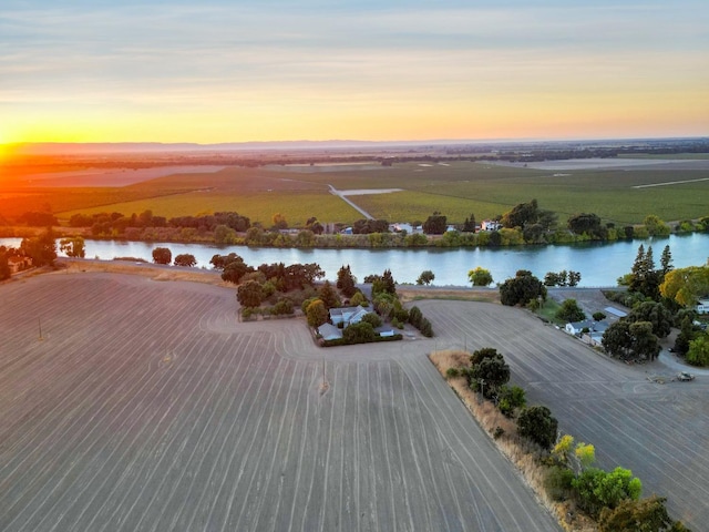 10951 River Rd, Courtland, CA 95615 - aerial view at dusk with a water view
