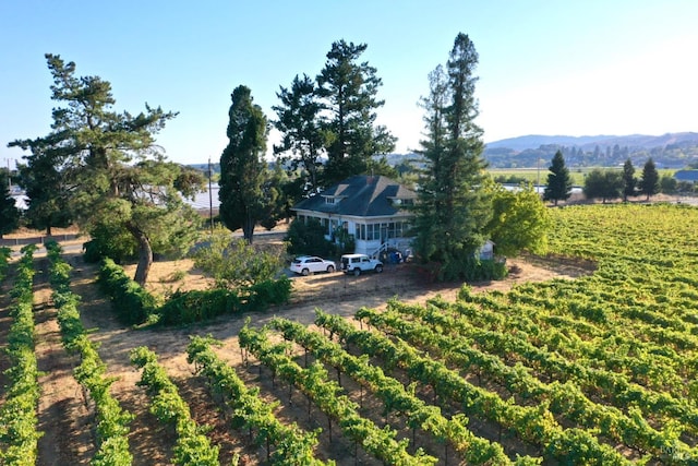 aerial view featuring a rural view