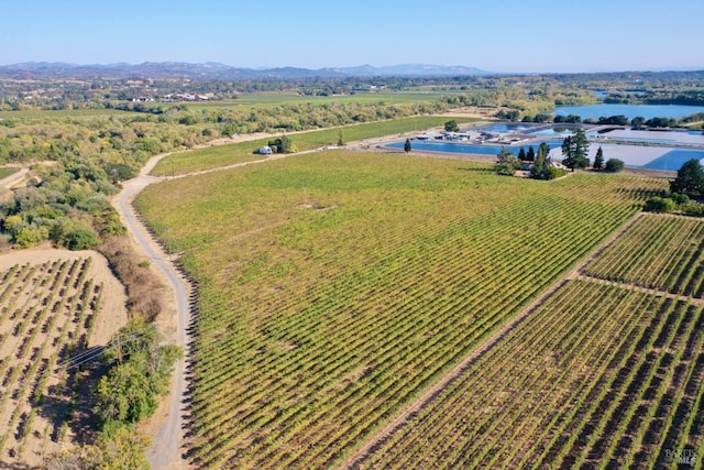 drone / aerial view with a rural view