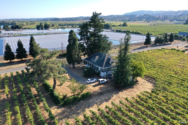 aerial view featuring a rural view