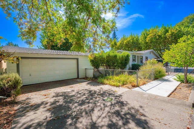 ranch-style house with a garage