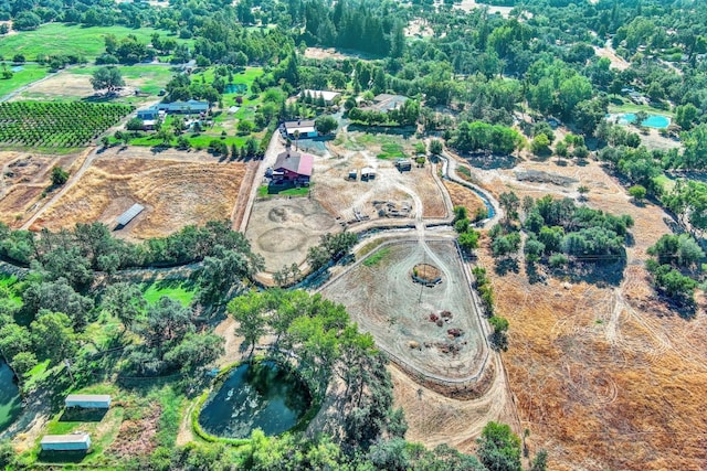 bird's eye view featuring a rural view