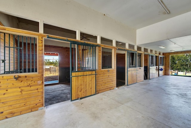 view of horse barn