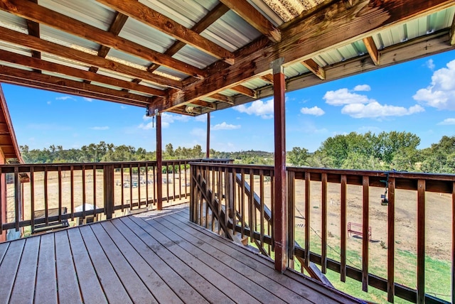 view of wooden terrace