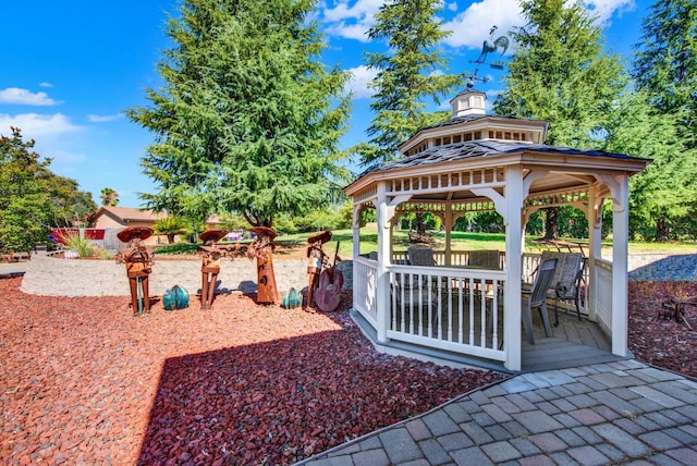 view of yard featuring a gazebo