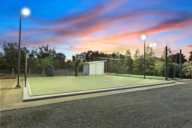 view of basketball court