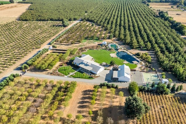 aerial view with a rural view