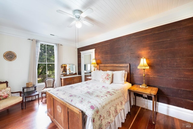 12130 Hwy 116, Guerneville, CA 95446 - bedroom featuring dark wood finished floors and ornamental molding