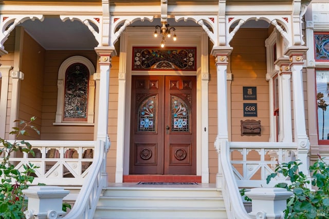 view of doorway to property