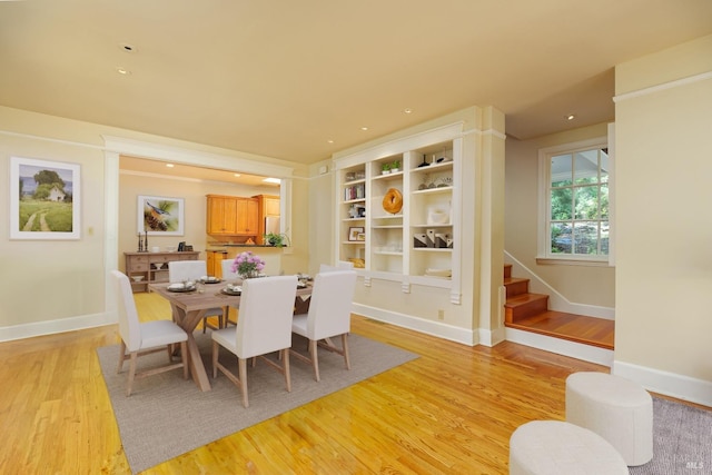 dining room featuring light wood-type flooring