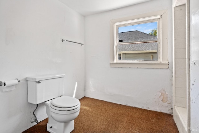 full bath featuring toilet and walk in shower