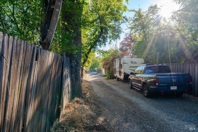 view of road