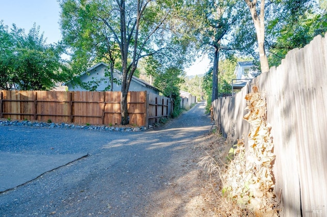 view of road