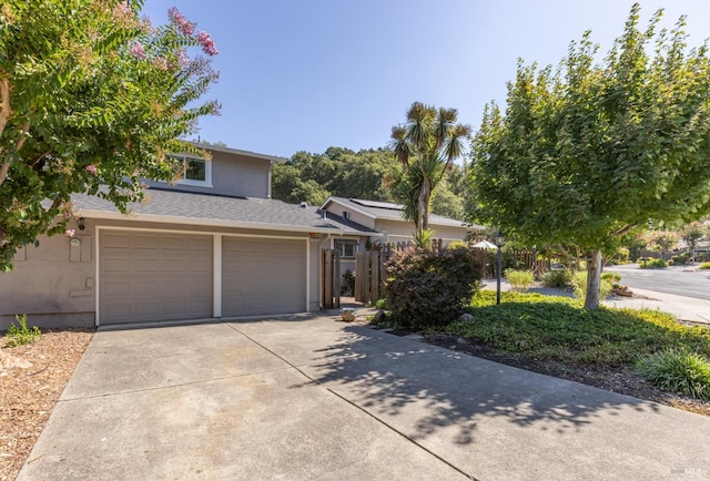 view of front of home featuring a garage