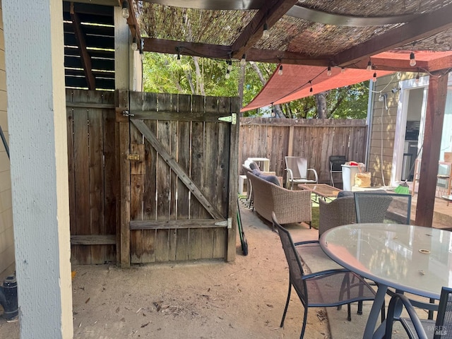 view of patio / terrace with a pergola