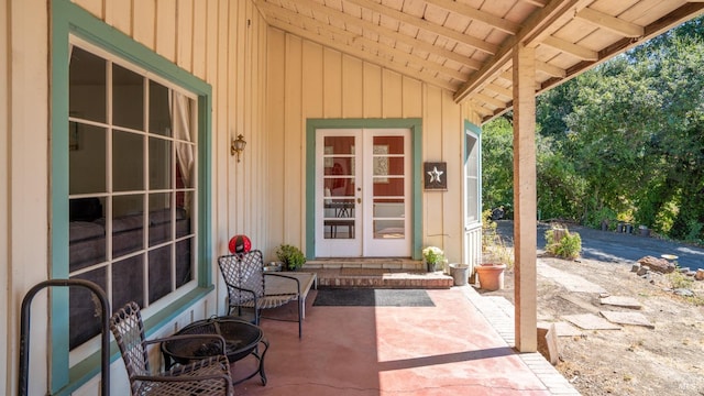 view of patio / terrace with french doors