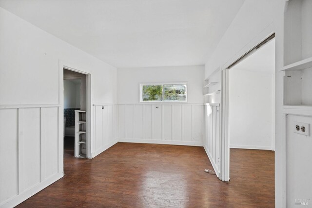 interior space featuring dark hardwood / wood-style flooring