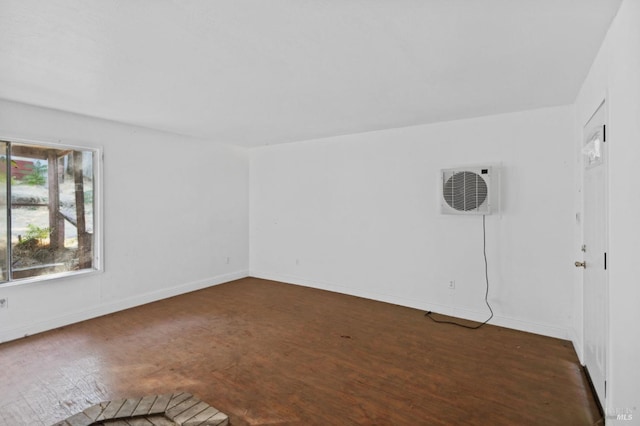 empty room featuring dark hardwood / wood-style floors