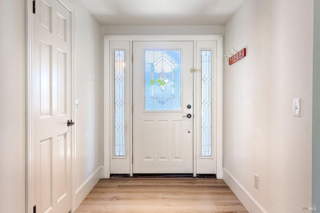 entrance foyer featuring light hardwood / wood-style floors