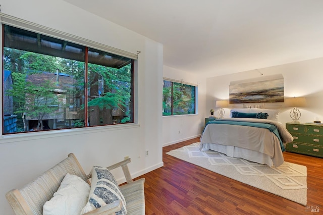 bedroom featuring hardwood / wood-style flooring