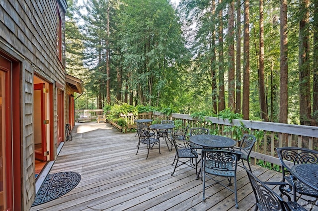 view of wooden terrace