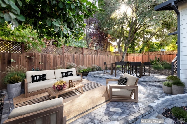 view of patio / terrace with outdoor lounge area