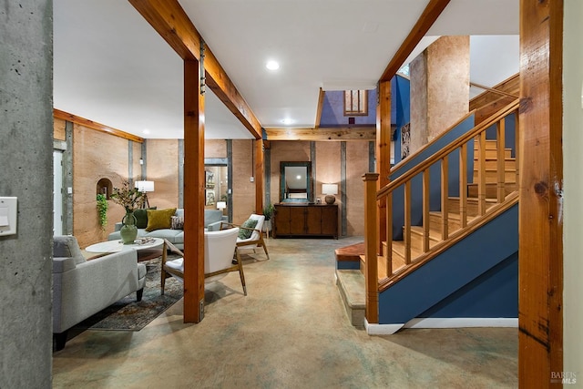 entryway featuring concrete flooring